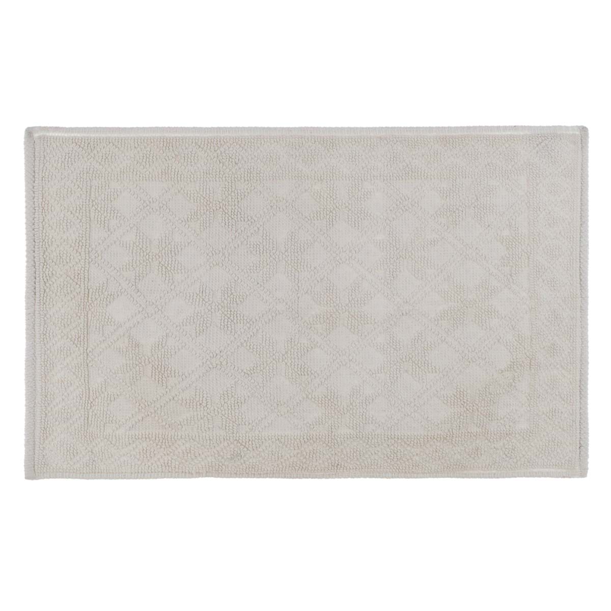 Blanc MariClò Tappeto a Righe Natural Attitude Collection in Cotone Bianco 45x75 cm.