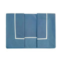 Blanc MariClò Completo Letto 2 Piazze 43 Argento Collection in 100% Puro Cotone Americano Azzurro 260x300 cm.