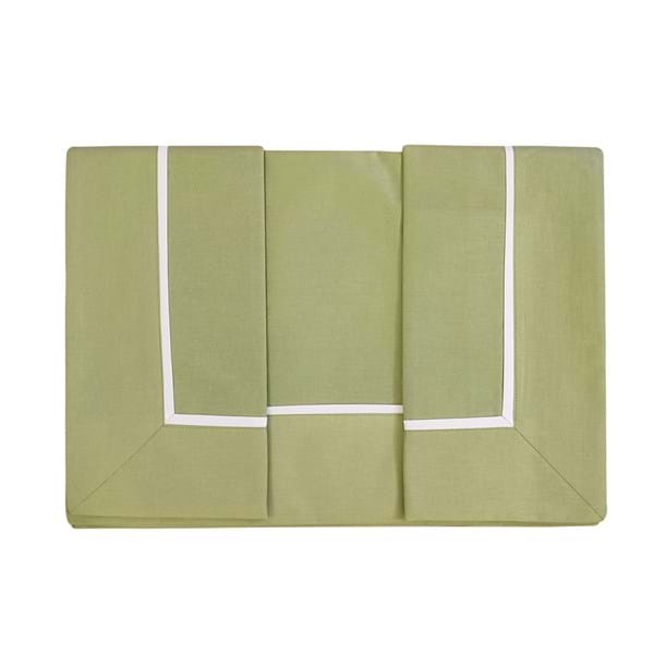 Blanc MariClò Completo Letto 2 Piazze 43 Argento Collection in 100% Puro Cotone Americano Verde 260x300 cm.