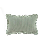 Blanc MariClò Cuscino Taormina Collection a Righe in Cotone Verde 30x50 cm.