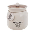 Blanc MariClò Barattolo Sugar La Dispensa Collection in Ceramica con Coperchio in Legno 11,5x15 cm.