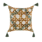 Blanc MariClò Cuscino Palmeraie Collection in Cotone con Nappine 45x45 cm.