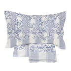 Blanc MariClò Completo Letto Elisa Collection in Cotone Blu 245x300 cm.