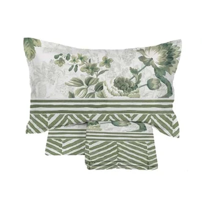 Blanc MariClò Completo Letto Elisa Collection in Cotone Verde 245x300 cm.