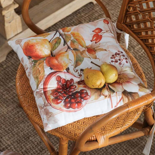 Blanc MariClò Cuscino per Sedia con Lacci Persimmon Collection 40x40 cm.