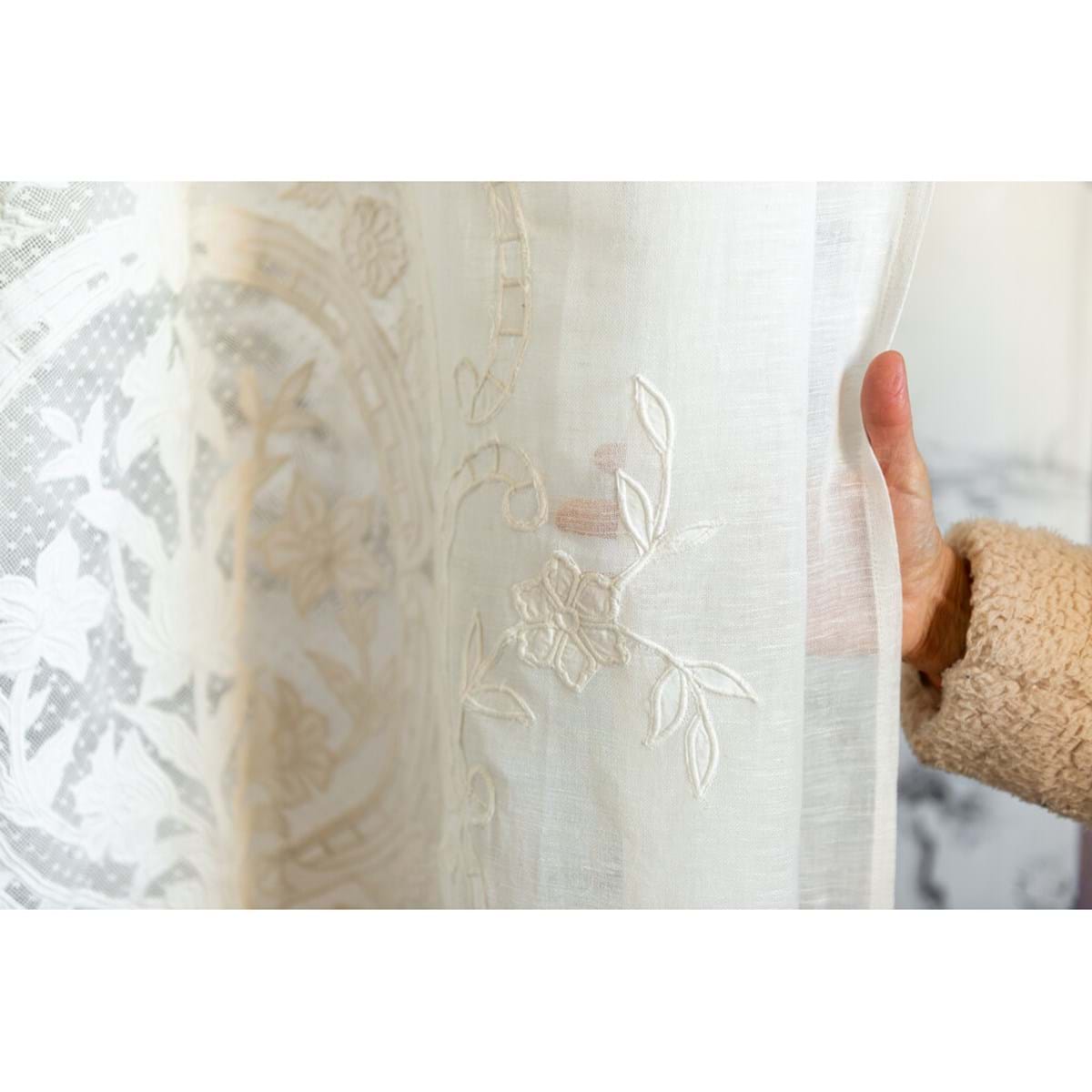 Tenda Dentelle Collection Blanc Mariclò 140x290 cm. Bianco Avorio