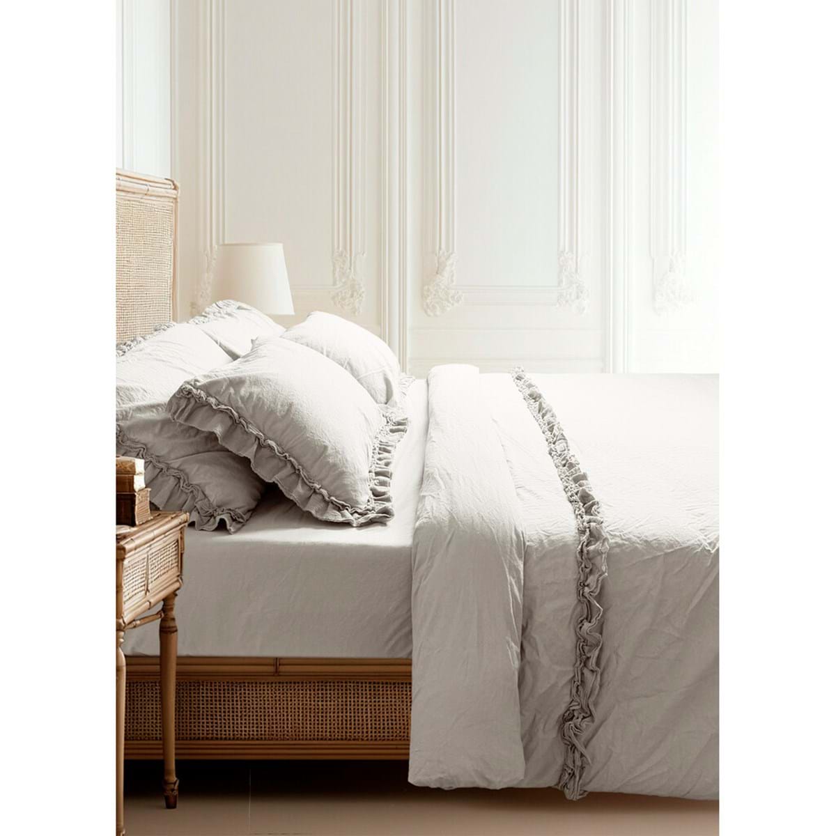 Blanc MariClò Parure Copripiumino Matrimoniale Voile Collection in 100% Cotone Grigio Chiaro 250x200 cm.