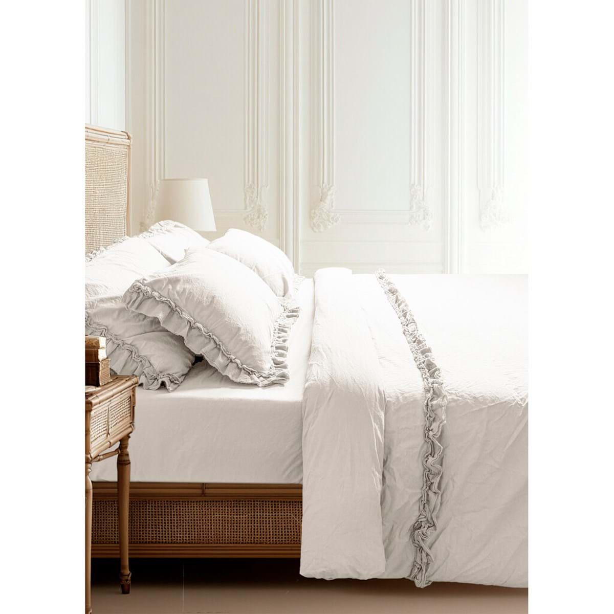 Blanc MariClò Parure Copripiumino Matrimoniale Voile Collection in 100% Cotone Panna 250x200 cm.