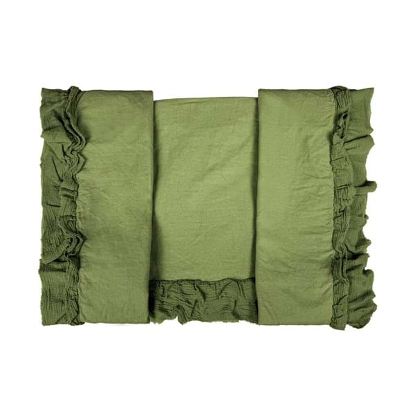 Blanc MariClò Parure Copripiumino Matrimoniale Voile Collection in 100% Cotone Verde 250x200 cm.