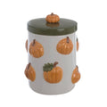 Blanc MariClò Barattolo con Coperchio Zucche Gourmandise d'Automne in Ceramica H. 19 cm. D. 13,40 cm.