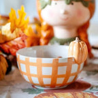 Blanc MariClò Ciotola Zucca Gourmandise d'Automne in Ceramica 14,20 x 13,20 x 10,30 cm.
