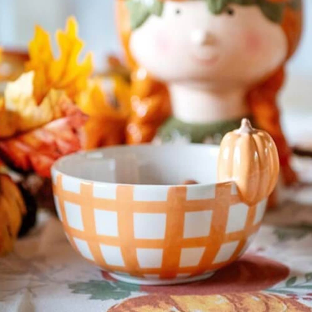 Blanc MariClò Ciotola Zucca Gourmandise d'Automne in Ceramica 14,20 x 13,20 x 10,30 cm.