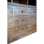 Blanc MariClò Mobile Vetrina con Base a Cassetti Vestigia Collection in Legno di Cedro 200x50x220 cm.