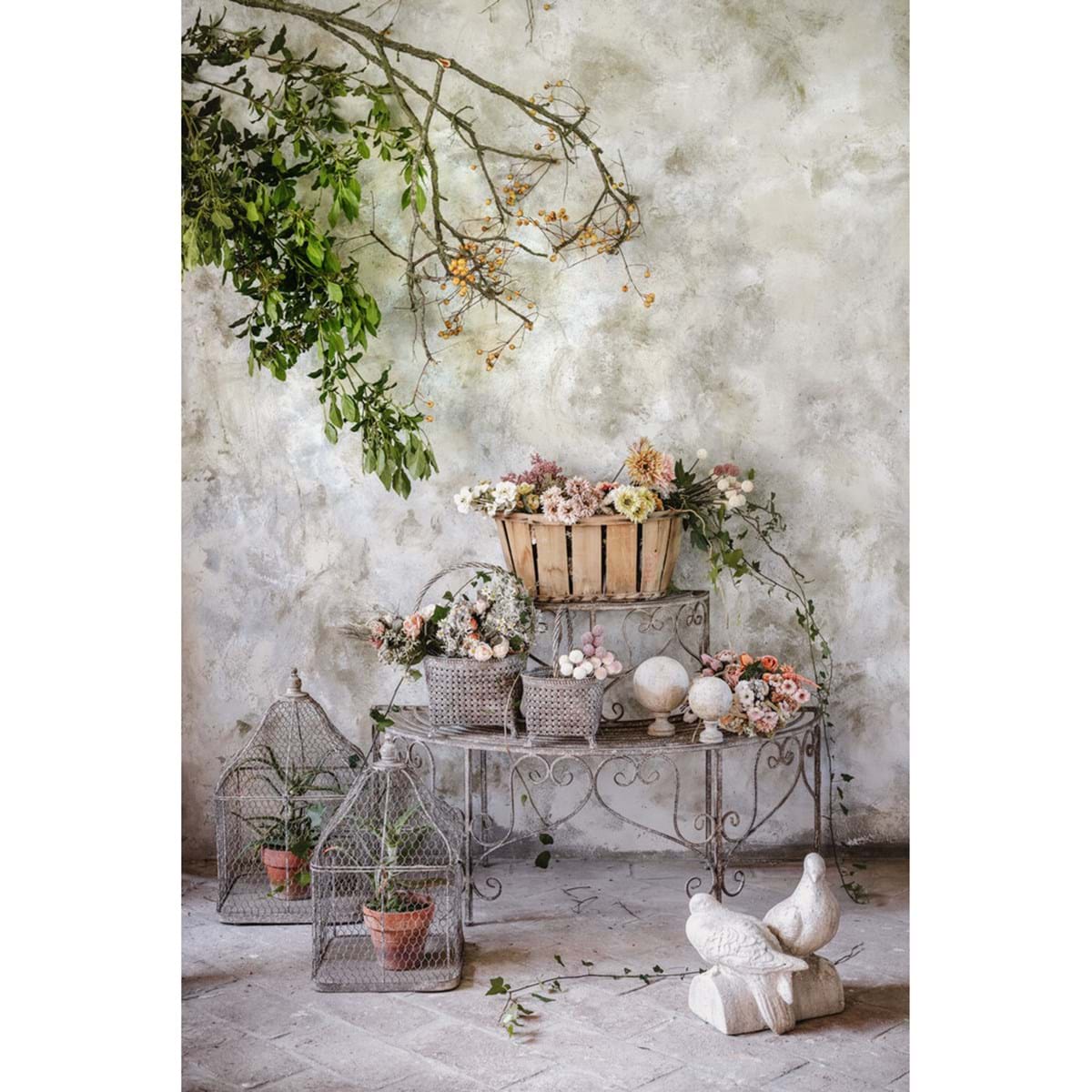 Casetta Portapiante a Gabbia in Metallo Memoriae Collection 51x51x86 cm.