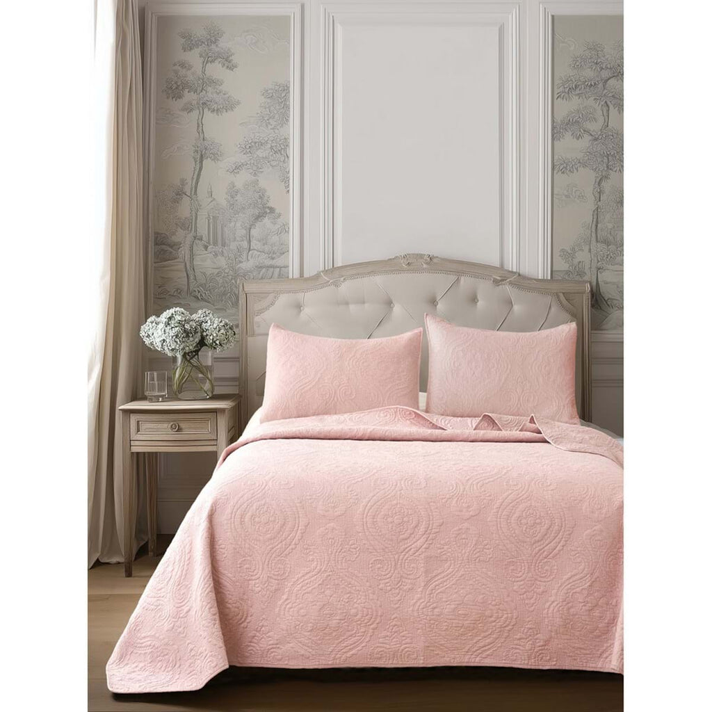 Set 2 Copriguanciali Sogno toscano Collection 50x80 cm. Rosa Chiaro