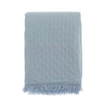 Trapunta Matrimoniale con Frange Petali Uniti Collection 260x260 cm. Azzurro Polvere
