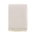 Trapunta Matrimoniale con Frange Petali Uniti Collection 260x260 cm. Beige