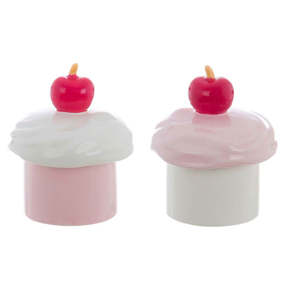 Blanc MariClò Candela Profumata Cupcake in Ceramica con Ciliegia 10x8 cm.