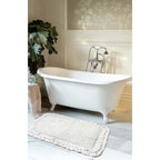 Blanc MariClò Tappeto con Doppia Gala Bagno Chiaro Collection 50x130 cm. Panna