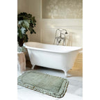 Blanc MariClò Tappeto con Doppia Gala Bagno Chiaro Collection 50x130 cm. Verde Chiaro