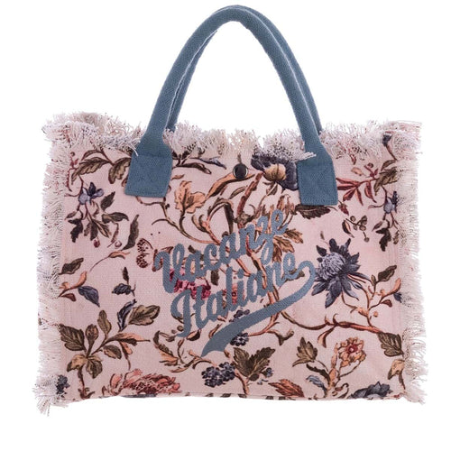 Borsa Ricamata Vacanze Italiane Mocha Mousse Collection 35x25x14 cm.