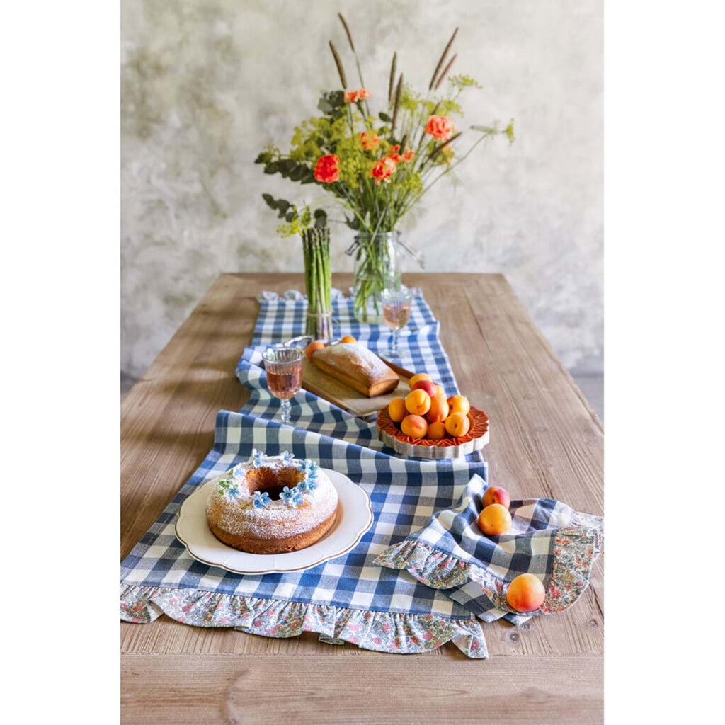 Blanc MariClò Runner Linda Collection in Cotone Vichy 45x150 cm.