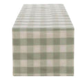 Blanc MariClò Runner Rami d'Amore Collection in Cotone Vichy Verde 45x140 cm.