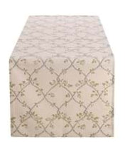Blanc MariClò Runner Rami d'Amore Collection in Cotone 45x140 cm.