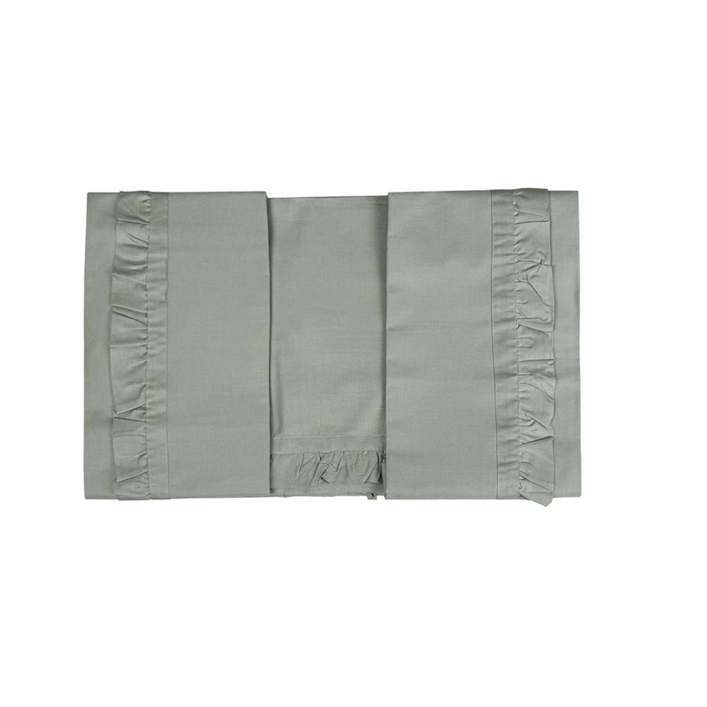 Blanc MariClò Completo Lenzuola 1 Piazza e Mezza con Gala Sogno Collection in 100% Cotone Verde Salvia 200x290 cm.