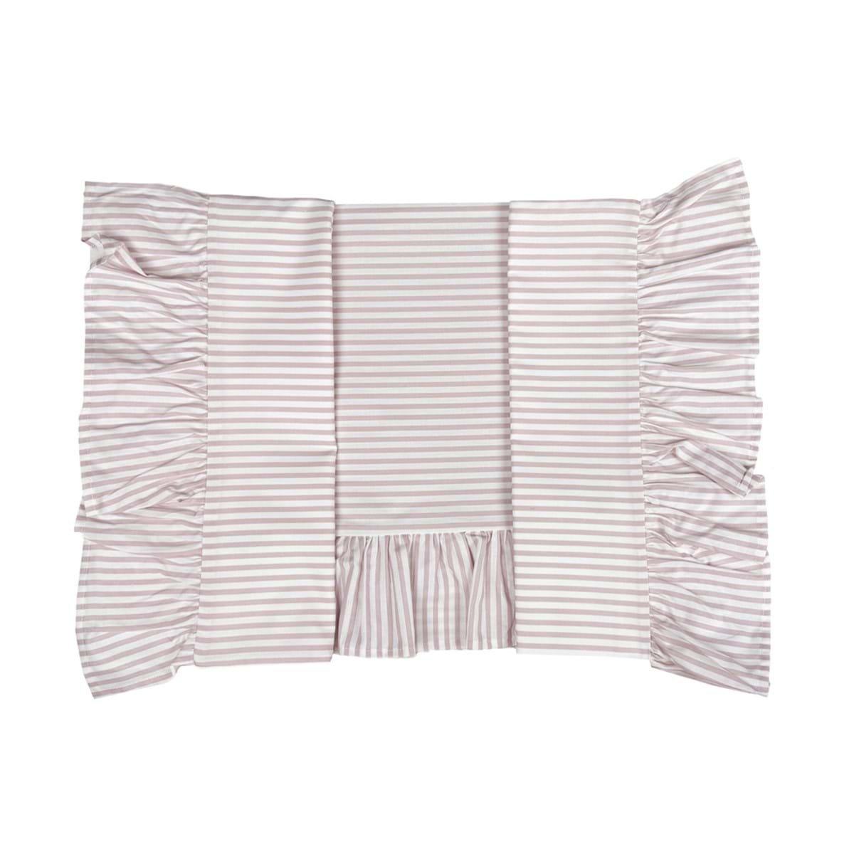 Blanc MariClò Completo Lenzuola Matrimoniale con Gala Sogno Collection in 100% Cotone Rosa Cipria 250x290 cm.