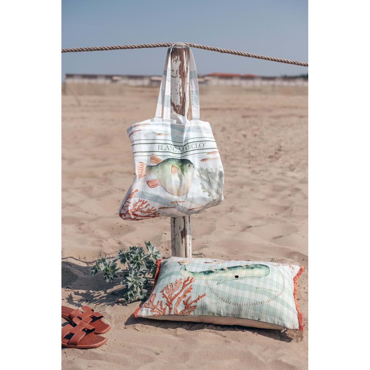 Set Telo Mare + Shopper Riviera Collection 85x180 cm.