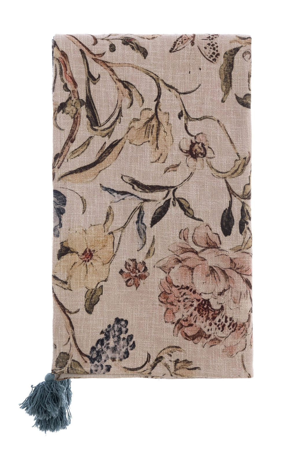 Copritutto Ricamato con Nappe Mocha Mousse Collection 150x200 cm.