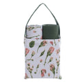 Blanc MariClò Borsa in Cotone Floreale con 2 Canovacci 40x70 cm.