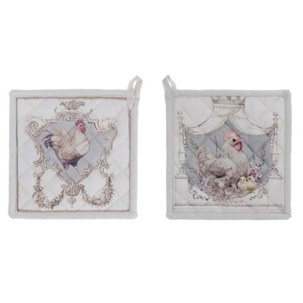 Blanc MariClò Presina Coco' Collection in Cotone Trapuntato con Gallina 20x20 cm.