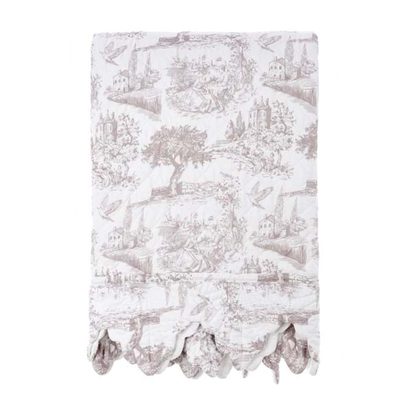 Trapunta Matrimoniale Toile De Jouy Collection 250x250 cm.