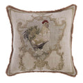 Blanc MariClò Cuscino Ricamato Gallo Coco' Collection in Cotone 40x40 cm.