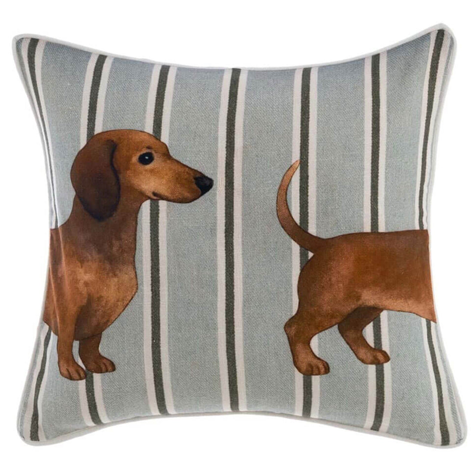 Blanc MariClò Cuscino Lovely Pets Teckel in Cotone 45x45 cm.