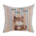 Blanc MariClò Cuscino Lovely Pets Gattino con Pesciolini in Cotone 45x45 cm.