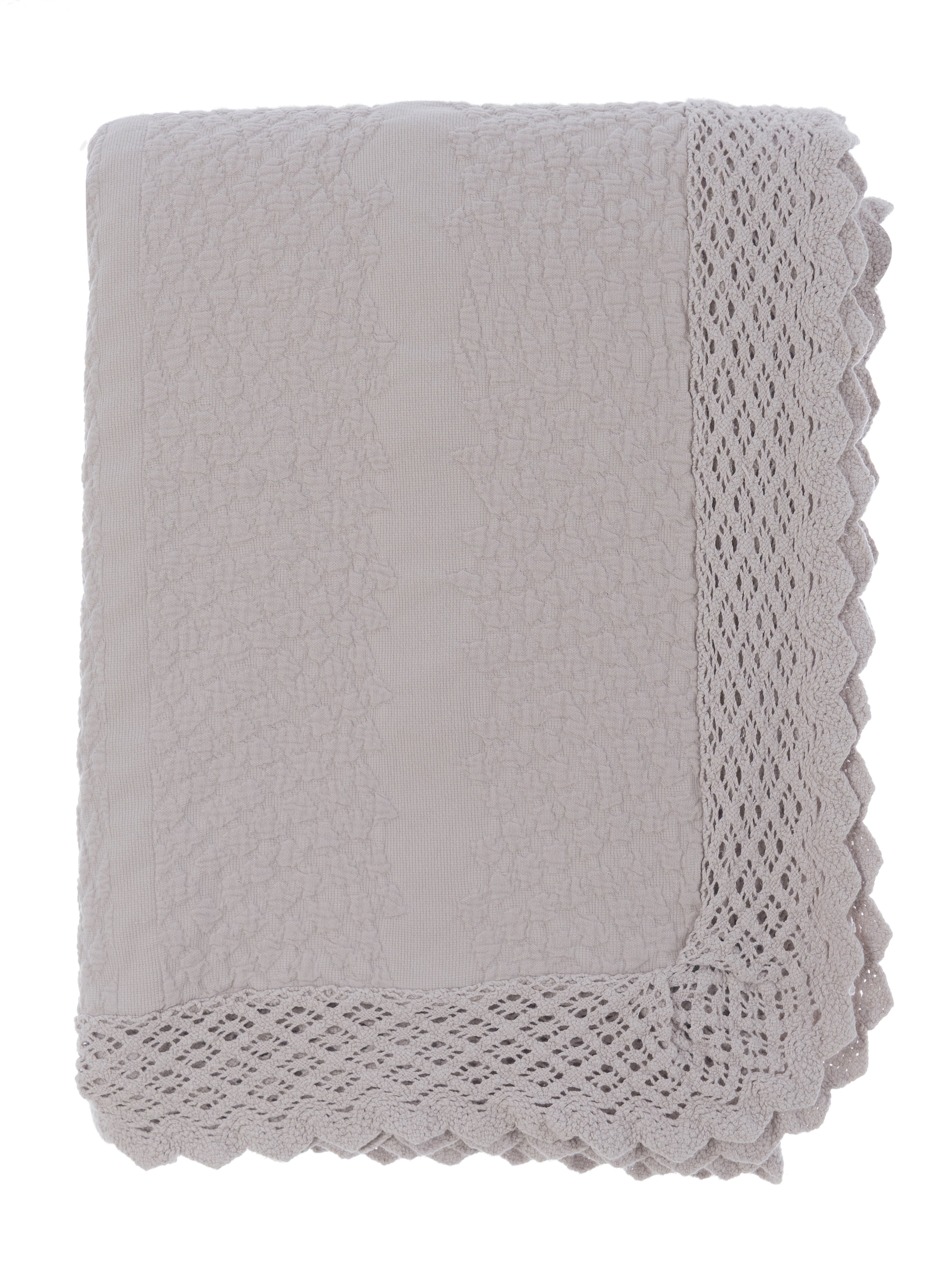 Copriletto Matrimoniale con Pizzo Palazzo Collection 250x260 cm.
