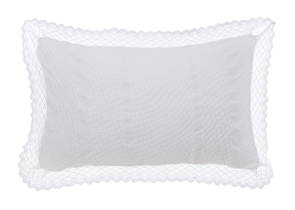 Copriguanciale con Pizzo Palazzo Collection 50x80 cm. Bianco