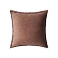 Cuscino con Frange Orangerie Collection 50x50 cm. Caffè