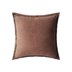Cuscino con Frange Orangerie Collection 50x50 cm. Caffè