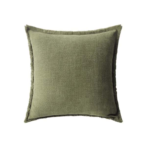 Cuscino con Frange Orangerie Collection 50x50 cm. Verde Salvia