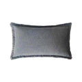 Cuscino con Frange Orangerie Collection 30x50 cm. Blu Polvere