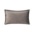 Cuscino con Frange Orangerie Collection 30x50 cm. Tortora