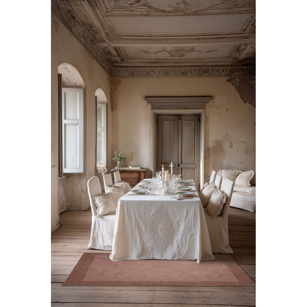 Tappeto 100% Cotone Blanc Mariclò 140x195 cm. Rosa Antico