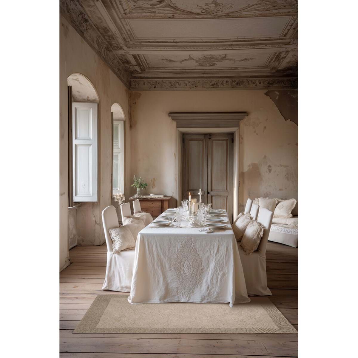 Tappeto 100% Cotone Blanc Mariclò 140x195 cm. Tortora