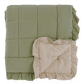 Blanc MariClò Trapunta Bicolore con Gale Gala Prestige Collection in Microfiber Verde 260x260 cm.