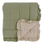 Blanc MariClò Trapunta Bicolore con Gale Gala Prestige Collection in Microfiber Verde 260x260 cm.