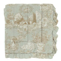 Blanc MariClò Trapunta Matrimoniale con Gala Toile du Borgo Collection in Microfibra Verde 260x260 cm.